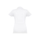THC EVE WH. Női rövid ujjú, övvel ellátott női póló pamutból, kártolt pamutból - L