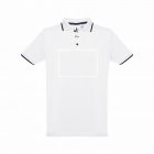 THC ROME WH. Férfi kétszínű pamut pólóing. Fehér szín - S