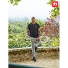 THC ROME. Férfi kétszínű pamut pólóing - L