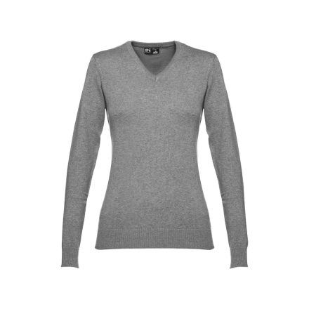 THC MILAN WOMEN. Női V-nyakú pulóver pamutból és poliamidból - XXL
