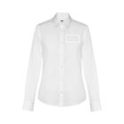THC PARIS WOMEN WH. Hosszú ujjú poplin ing nőknek. Fehér szín - XXL