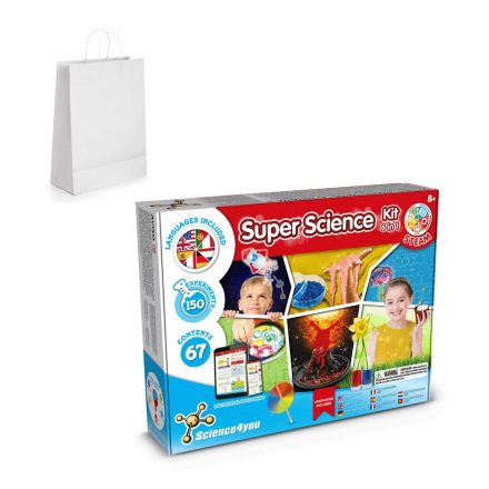 6 in 1 Super Science Kit II. Oktatási játék kraftpapír ajándéktasakkal (100 g/m²) szállítjuk