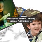 2 in 1 Fossil Excavation Kit II. Oktatási játék kraftpapír ajándéktasakkal (90 g/m²), FSC™ tanúsítvánnyal rendelkező és egyéb ellenőrzött anyagokból készült