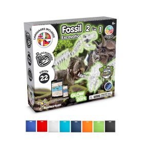   2 in 1 Fossil Excavation Kit IV. Oktatási játék nem szőtt ajándéktasakkal (80 g/m²) szállítjuk