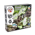 2 in 1 Fossil Excavation Kit V. Oktatási játék 190T összehajtható ajándéktáskával szállítjuk