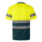 VL BRAHMA. Kétszínű bird-eye technikai póló (140g/m²), poliészterből (100%) - 3XL