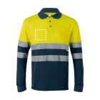 VL PLUTO. Kéttónusú piqué pólóing (150g/m²), hosszú ujjú, pamut (55%) és poliészter (45%) - XL