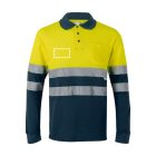 VL PLUTO. Kéttónusú piqué pólóing (150g/m²), hosszú ujjú, pamut (55%) és poliészter (45%) - 2XL