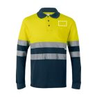 VL PLUTO LARGE. Kéttónusú piqué pólóing (150g/m²), hosszú ujjú, pamut (55%) és poliészter (45%) - 4XL