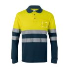 VL PLUTO LARGE. Kéttónusú piqué pólóing (150g/m²), hosszú ujjú, pamut (55%) és poliészter (45%) - 5XL