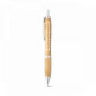 NICOLE. Bambusz golyóstoll csipesszel és fém részletekkel