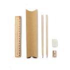 RHOMBUS. Iskolai írókészlet: vonalzó, ceruza, radír és hegyező