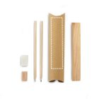 RHOMBUS. Iskolai írókészlet: vonalzó, ceruza, radír és hegyező