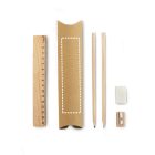 RHOMBUS. Iskolai írókészlet: vonalzó, ceruza, radír és hegyező