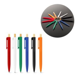   ZARA. Újrahasznosított ABS (100% rABS) golyóstoll bambuszgomb