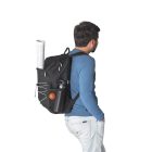 DELFOS BACKPACK. 300D újrahasznosított poliészterből és 600D újrahasznosított poliészterből laptop hátizsák fényvisszaverő elemekkel