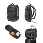 KAMPALA. Laptop hátizsák 900D, nagy sűrűségű újrahasznosított poliészterből, vízálló bevonattal és 210D újrahasznosított poliészter béléssel 17'3"