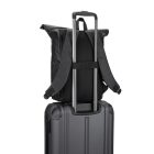 OSASCO BPACK. Rolltop hátizsák cipzáras rendszerrel, amely lehetővé teszi a felsőrész feltekerését a hátizsák térfogatának megfelelően, 600D újrahasznosított poliészterből készült