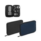 DALLAS BAG. Nagy sűrűségű, 600D újrahasznosított poliészterből készült szervezőtáska tágas fő rekesszel a technikai kiegészítők számára