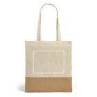 MERCAT. 100% pamut (160 g/m²) táska juta utánzattal