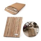 NERUDA. A5-ös jegyzetfüzet keménytáblás, természetes szalmaszálból készült borítóval, az elején tesrteszabható fém lemezzel