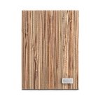 NERUDA. A5-ös jegyzetfüzet keménytáblás, természetes szalmaszálból készült borítóval, az elején tesrteszabható fém lemezzel