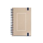 PROUST. A5-ös jegyzetfüzet gyűrűkkel, kemény borítóval, cukornádpapírból (80% cukornádpép) és cukornádpapírral, sima