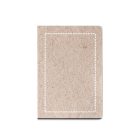 TEAPAD SEMI-RIGID. A5-ös jegyzetfüzet tealevél hulladékból készült félkemény borítással (65%)