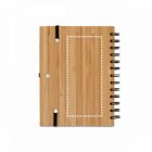 DICKENS A5. A5 spirálfüzet bambuszból, újrahasznosított papírral