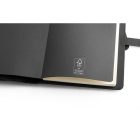 EMERGE A5 FOLDER. A5 mappa újrahasznosított poliészterből (100% rPET) 300D anyagból, vezeték nélküli töltővel