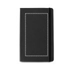 CAMPUS. A5-ös jegyzetfüzet kemény borítóval, PU (35%-ban újrahasznosított), vonalazott oldalakkal 100%-ban újrahasznosított