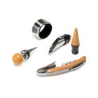 MORETO. 4 darabos borkészlet fából és fémből