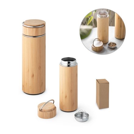 SOW. Bambusz és rozsdamentes acél termosz 440 mL
