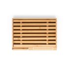 PASSARD. Bambusz kenyértálca rozsdamentes acél késsel