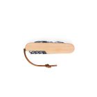 RYKER. Multifunkcionális bambusz és rozsdamentes acél zsebkés PU markolattal