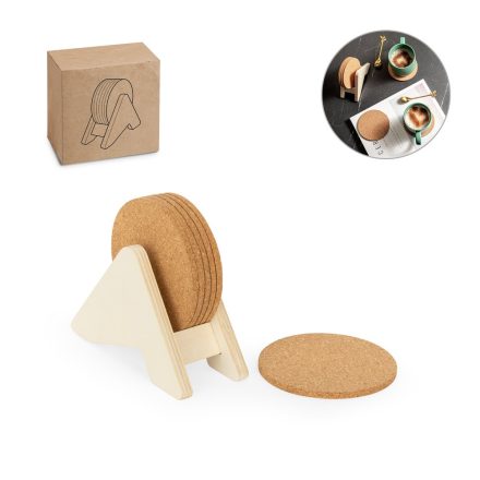PLYCORK. Rétegelt lemez állvány 6 parafa alátéttel