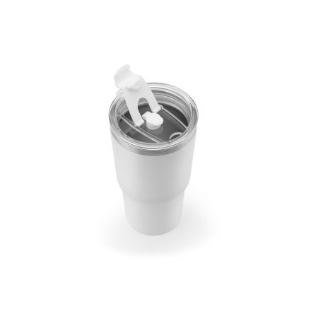 JOYNER M. Kompakt, rozsdamentes acél utazóbögre (91% újrahasznosított), vákuumszigetelt, duplafalú, matt felületű, 600 ml