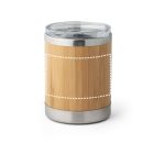 LYCKA. Bambusz és rozsdamentes acél pohár 350 ml