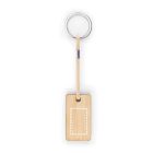 HOPPS. Téglalap alakú bambusz kulcstartó PET zsinórral