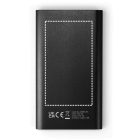 CASSINI. Power bank 4.000 mAh 5W-os vezeték nélküli töltővel újrahasznosított alumíniumból (100%-ban rAL)