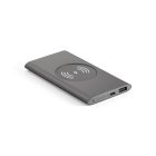 CASSINI. Power bank 4.000 mAh 5W-os vezeték nélküli töltővel újrahasznosított alumíniumból (100%-ban rAL)