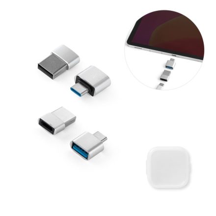 MINSKY. 2 darab alumínium USB-A / USB-C adapterkészlet