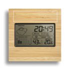 BROMLEY. Asztali időjárás-állomás LCD képernyővel ABS-ből és bambuszból