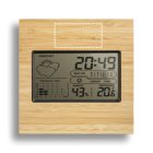 BROMLEY. Asztali időjárás-állomás LCD képernyővel ABS-ből és bambuszból