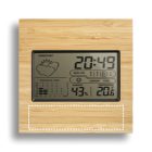 BROMLEY. Asztali időjárás-állomás LCD képernyővel ABS-ből és bambuszból