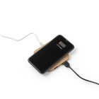 DALTON. Szupergyors 15W-os bambusz vezeték nélküli töltő