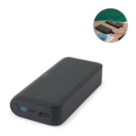   BECKER 20. 20.000 mAh-s power bank újrahasznosított ABS-ből (100% rABS) 15W szupergyors vezeték nélküli töltővel