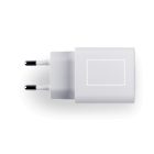 WEGENER. Tápegység USB-A csatlakozóval 18W és USB-C 20W újrahasznosított ABS-ből (100% rABS)