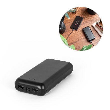 LEAKEY 20. Power bank 20'000 mAh újrahasznosított ABS-ből (100% rABS)