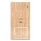 FITCH. Power bank 5.000 mAh 5W-os vezeték nélküli töltővel bambusz